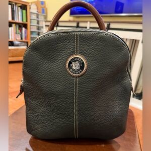 EUC Vintage Y2K Dooney & Bourke Black Pebbled Leather Backpack